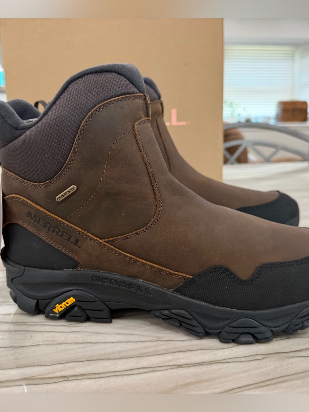 NWT Merrell Coldpack 3 Thermo Tall Zip Waterproof Boots Men’s 13 Earth Vibram